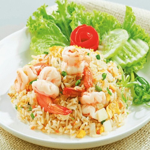 Rice meal with shrimp